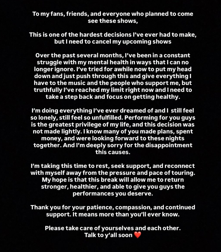 Stepping Away From the Stage at 28